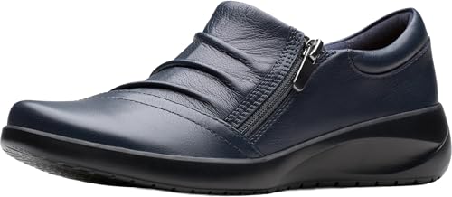 Clarks Kaetlyn Mila Damen-Loafer, Marineblaues Leder, 42.5 EU von Clarks