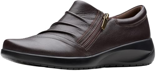 Clarks Kaetlyn Mila Damen-Loafer, Schwarz Crinkle Lackkunststoff, 9.5 Wide von Clarks