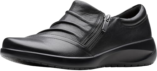 Clarks Kaetlyn Mila Damen-Loafer, Schwarz Leder, 41.5 EU von Clarks