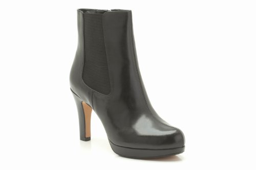 Clarks Kendra August, Damen Stiefel, Schwarz (Black Leather), 40 EU von Clarks