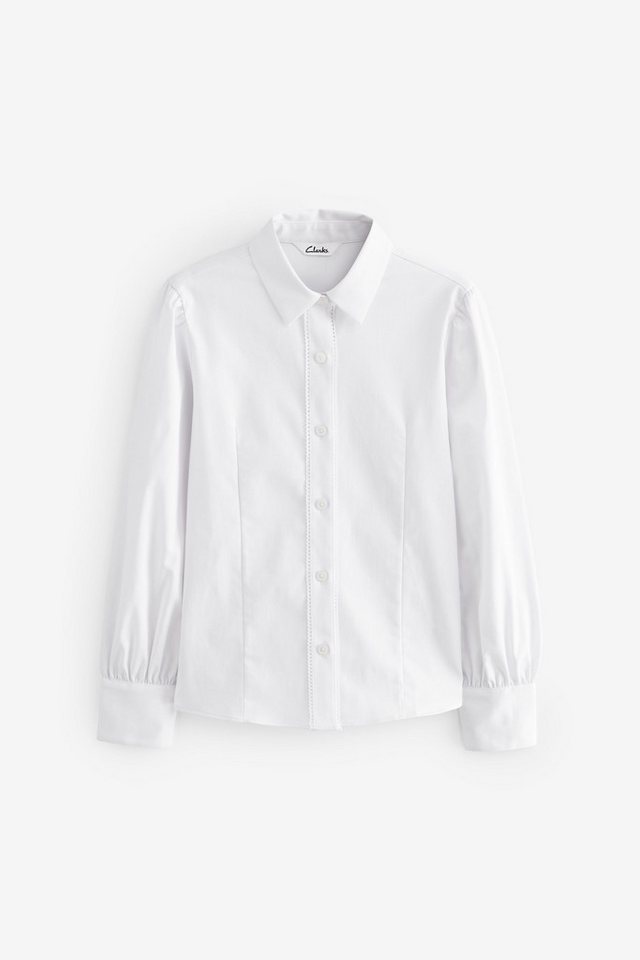 Clarks Langarmbluse Clarks Oberstufe Bluse mit Spitzenbesatz – Langarm (1-tlg) von Clarks