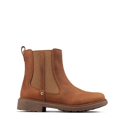 Clarks Mädchen Astrol Orin K Chelsea-Stiefel, Tan Leather, 32.5 EU von Clarks
