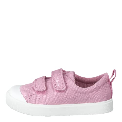 Clarks Mädchen City Bright T Sneaker Niedrig, Pink (Pink Canvas), 21 EU von Clarks
