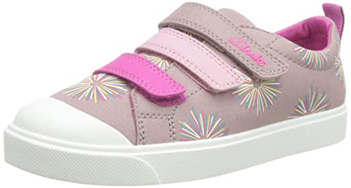 Clarks Mädchen City Vibe K Sneaker, Rose, 26 EU von Clarks