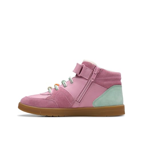 Clarks Childrens DiscoBeamHi K. Sneaker, Dusty Pink von Clarks