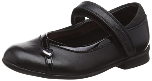 Clarks Mädchen Dolly Babe Inf Geschlossene Ballerinas, Schwarz (Black Leather), 24 von Clarks