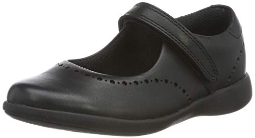 Clarks Mädchen Geschlossene Ballerinas, Schwarz (Black Leather), 29.5 EU von Clarks