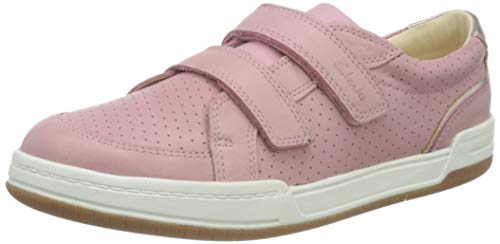 Clarks Mädchen Fawn Solo K Sneaker, Light Pink Leather, 30 EU von Clarks