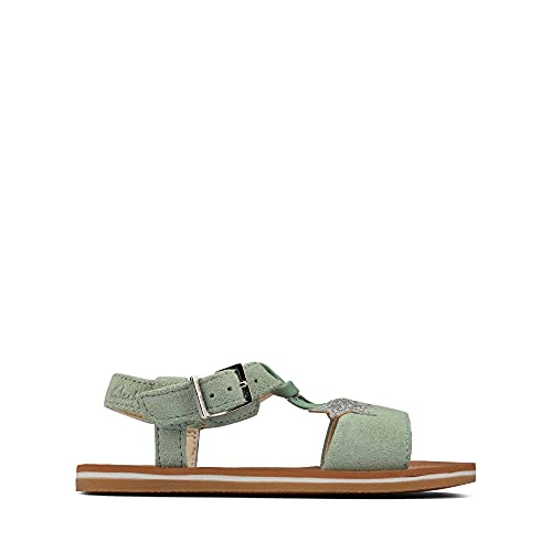 Clarks Mädchen Finch Summer T Sandale, Grün, 25.5 EU von Clarks