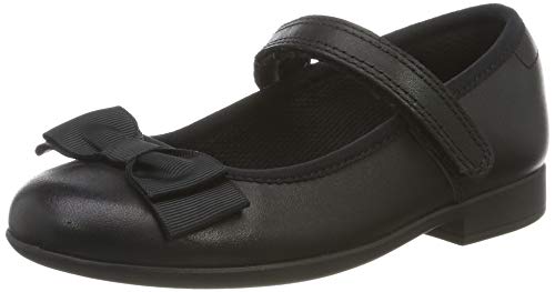 Clarks Mädchen Geschlossene Ballerinas, Schwarz (Black Leather), 33.5 EU von Clarks