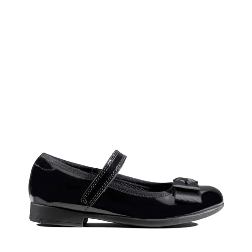 Clarks Mädchen Geschlossene Ballerinas, Schwarz (Black Pat), 32.5 EU von Clarks