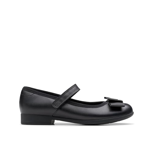 Clarks Mädchen Scala Tap K Uniform-Schuh, Black von Clarks