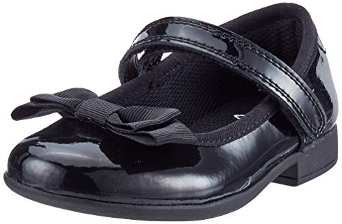 Clarks Mädchen Scala Tap T Geschlossene Sandalen, Schwarzes Patent, 25 EU Weit von Clarks