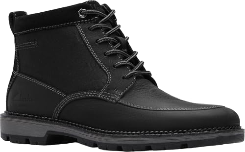 Clarks Maplewalk Rise Stiefelette für Herren, Schwarz Leder, 46 EU von Clarks