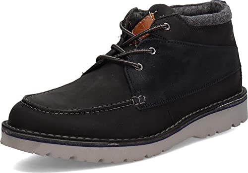 Clarks Men's Eastford Top Chukka Boot, Black Leather, 13 von Clarks