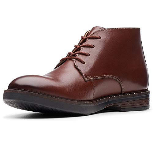 Clarks Men’s Paulson Mid Klassische Stiefel Kurzschaft Stiefel, Braun (Mahogany Leather), 43 EU von Clarks