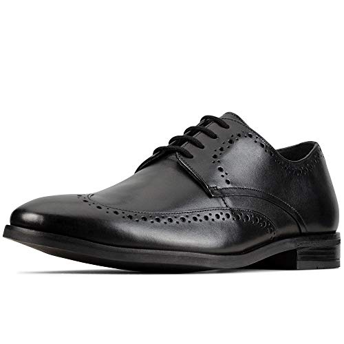 Clarks Herren Stanford Limit Derbys, Schwarz (Black Leather) von Clarks