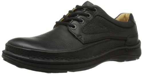 Clarks Herren Nature Three Derby, Black Leather, 42 EU von Clarks