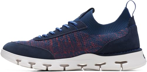 Clarks Nature X Go Herren Sneakers, Marineblaue Kombination, 43 EU von Clarks