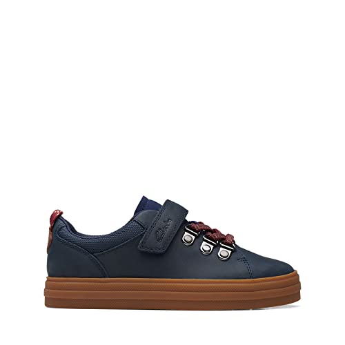 Clarks Nova Bar K Sneaker, Navy, 28 EU von Clarks