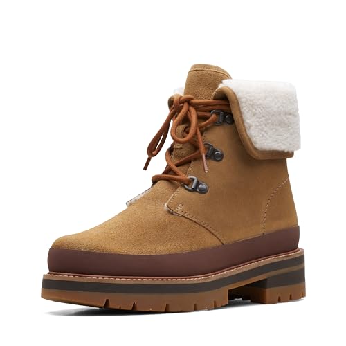 Clarks Women's Orianna Turn Ankle Boot, dark sand, 38 EU von Clarks