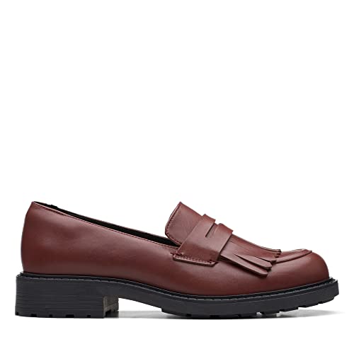 Clarks Orinoco 2 Loafer Lederschuhe in Kastanienbraun Standard Fit Größe 3½, braun, 36 EU von Clarks