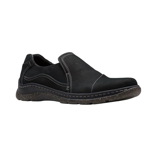 Clarks Orlene Slip-Loafer für Damen, flach, Schwarz Leder, 8 X-Wide von Clarks