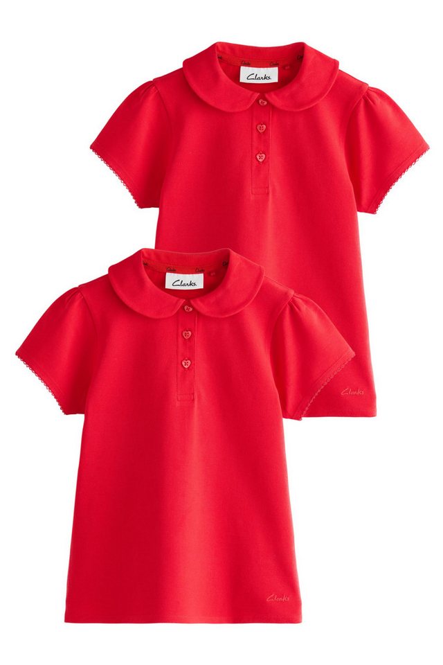 Clarks Poloshirt Clarks Kurzarm-Poloshirts für Mädchen im 2er-Pack (2-tlg) von Clarks