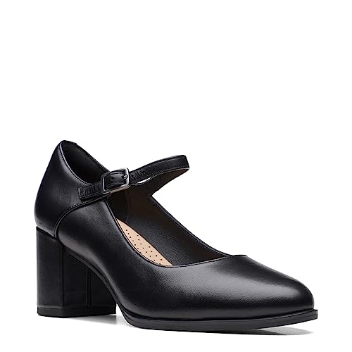 Clarks Damen Freva55 Strap Pumpe, Black Leather, 37 EU Clarks Damen Freva55 Strap Pumpe, Black Leather, 37 EU von Clarks