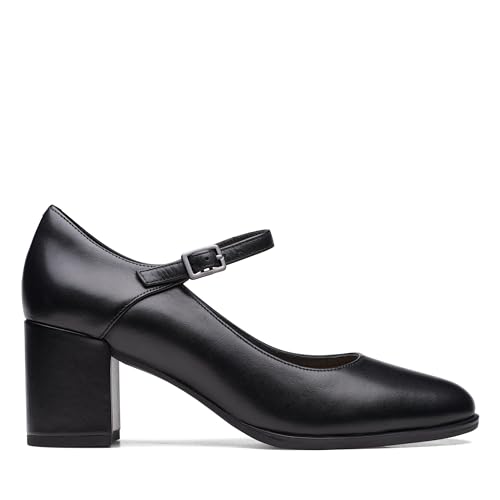 Clarks Damen Freva55 Strap Pumpe, Black Leather, 37.5 EU Clarks Damen Freva55 Strap Pumpe, Black Leather, 37.5 EU von Clarks