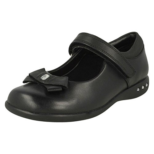 Clarks Prime Skip Mädchen Ballerinas mit Knöchelriemen, Größe 42, Schwarz - Schwarzes Leder - Größe: 41.5 EU von Clarks