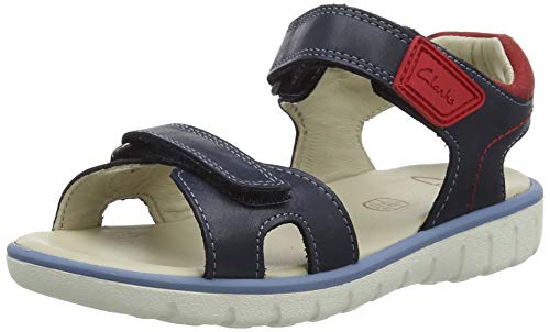 Clarks Roam Surf K Sandale, Navy Leather, 32 EU von Clarks