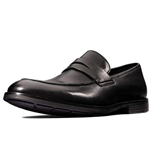 Clarks Ronnie Step Herren-Loafer, Größe 40, Schwarz von Clarks