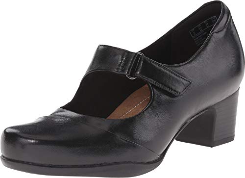 Clarks Rosalyn Wren, Rosalyn Wren Damen, Schwarzes Leder, 37/38 EU von Clarks