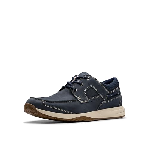 Clarks Sailview Herren-Bootsschuh aus Spitze, Marineblaues Nubuk, 11 von Clarks