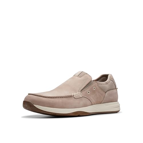 Clarks - - Sailview Step-Schuhe für Herren, Kolorit Light Grey Nub, Größe: 42.5 EU Weit von Clarks
