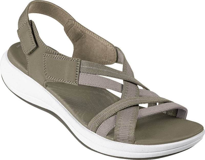 Clarks Sandale mit verstellbarem Klettverschluss und elastischen Riemchen von Clarks