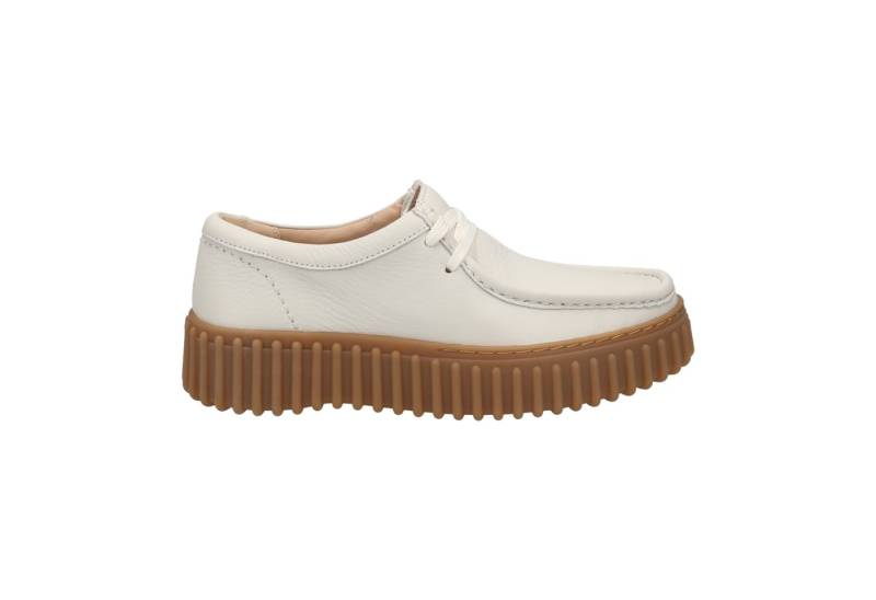 Clarks Clarks Torhill Bee Off White 26172085 4, Schnürschuhe, Weiß, Damen Schnürschuh von Clarks