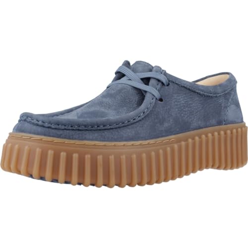 Clarks Schnürschuhe Torhill Bee, Rauleder, Blau, Damen EU 5/38 von Clarks