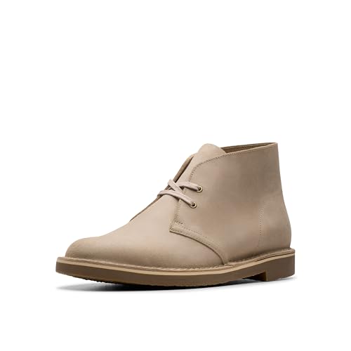 Clarks Shepton Chukka Boot für Herren, Taupe Distressed Leder, 12 Wide, Shepton von Clarks