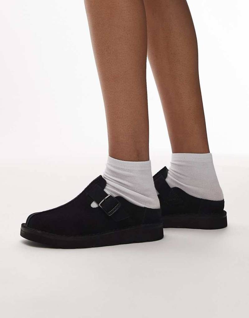 Clarks - Solsbury - Mules aus Veloursleder in Schwarz von Clarks