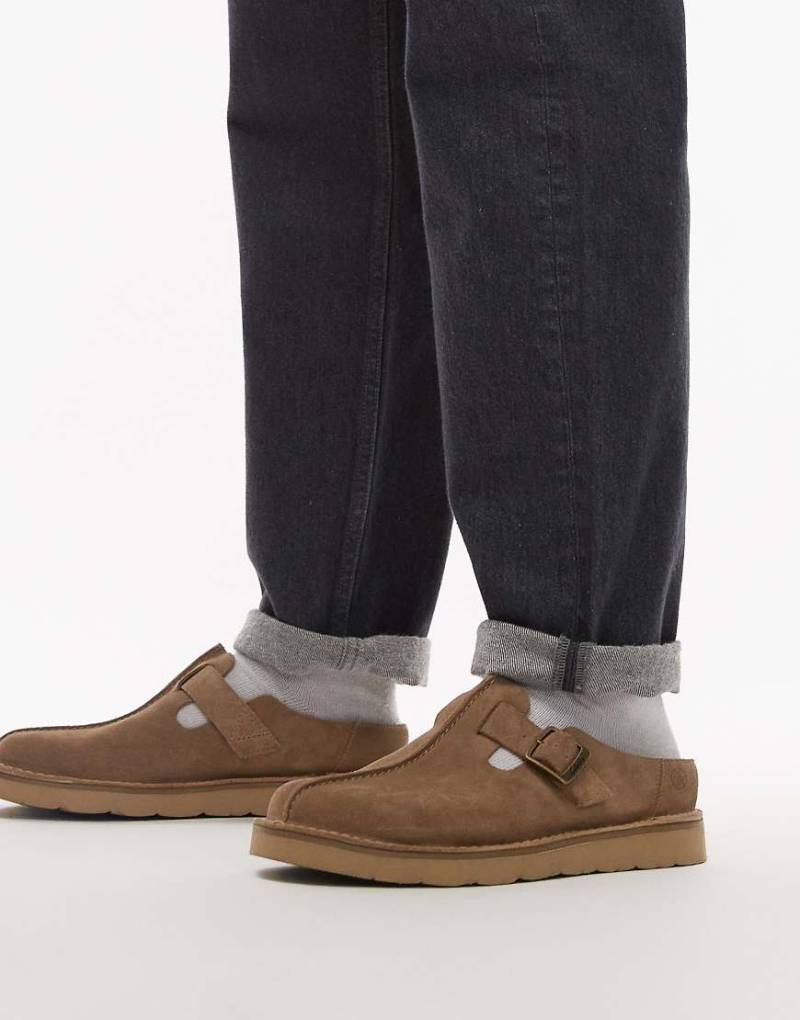 Clarks - Solsbury - Mules aus Wildleder in Cola-Braun von Clarks