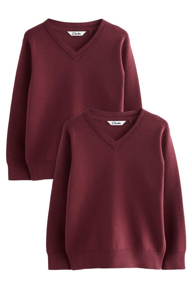 Clarks Strickpullover Clarks Unisex Schul-Pullover im 2er-Pack (2-tlg) von Clarks