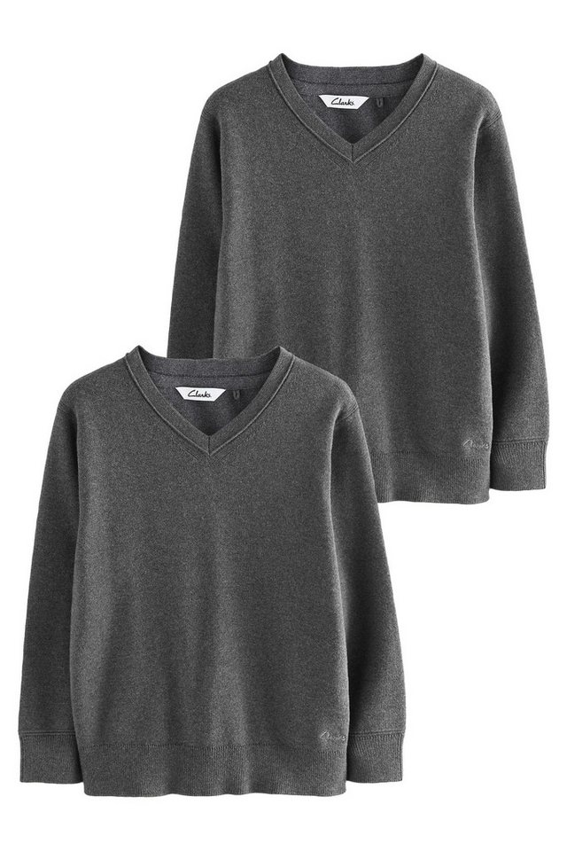 Clarks Strickpullover Clarks Unisex Schul-Pullover im 2er-Pack (2-tlg) von Clarks