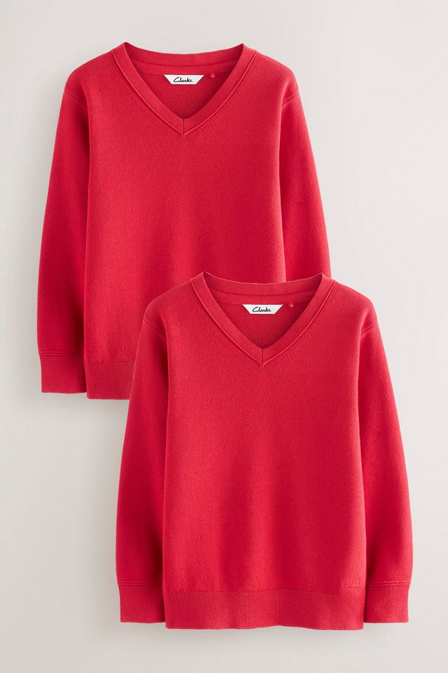 Clarks Strickpullover Clarks Unisex Schul-Pullover im 2er-Pack (2-tlg) von Clarks