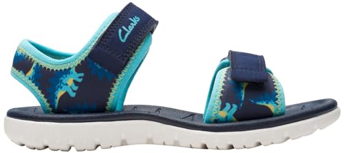 Clarks Mädchen Surfing Tide K Sandale, Blau, 43 EU von Clarks