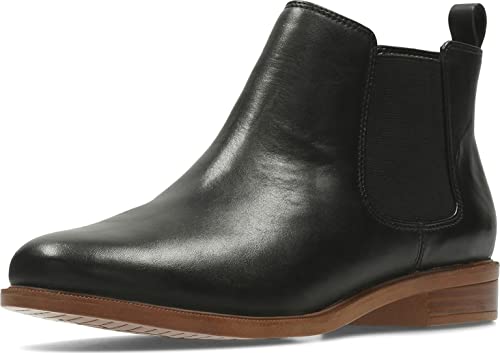 Clarks Damen Taylor Shine Chelsea Boots, Schwarz Black Leather, 41.5 EU von Clarks