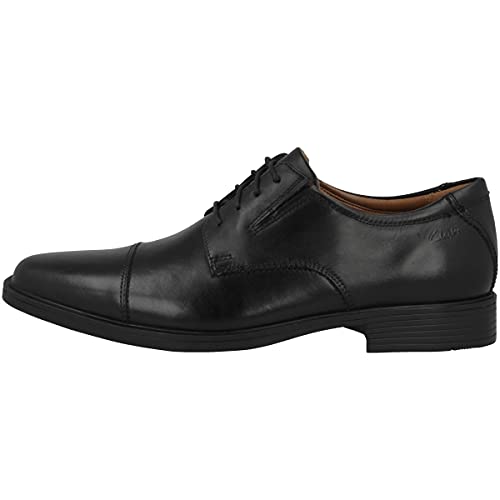 Clarks Herren tilden kasket Derby, Schwarzes Leder, 44.5 EU von Clarks