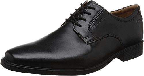 Clarks Herren Tilden Plain Derby, Schwarz, 44 EU von Clarks