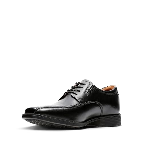 Clarks Herren Tilden Walk Oxford-Schuh, Schwarzes Leder, 42.5 EU von Clarks
